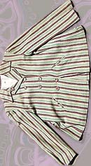vintage 40s striped burlap jacket