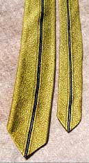 vintage 50s Beau Brummell gold thin tie