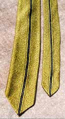 confident vintage 50s Beau Brummell gold thin tie