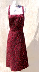 a lovely rose vintage 50s pencil brocade dress