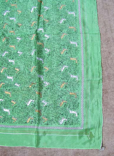 vintage 40s cheetah silk scarf