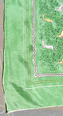 roar/run vintage 40s Asian silk scarf
