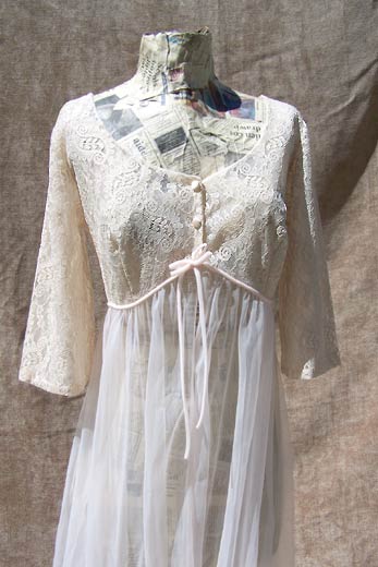 vintage 50s peignoir robe