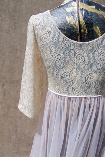 vintage 60s chiffon peignoir robe