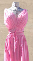 pink dishabille vintage 50s Vanity Fair chiffon nightgown