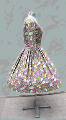 rose princess vintage 50s floral dress