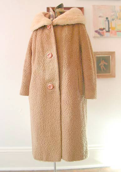 vintage mink mohair swing coat