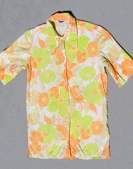 vintage 60s pastel tropical shirt