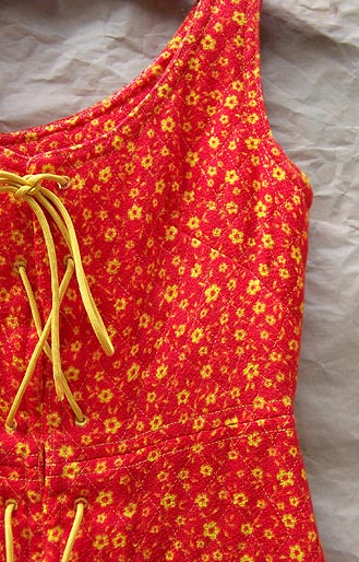 vintage 60s lace up dress hot pants