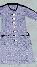 checkered cab vintage 60s linen a-line dress
