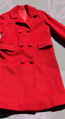 vintage 50s red wool coat