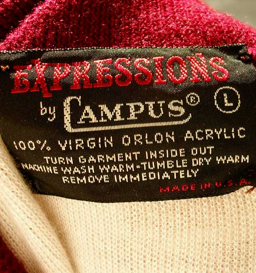 vintage 60s 70s Campus label