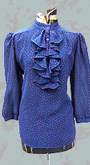 gossamer vintage 70s ruffled sheer shirt