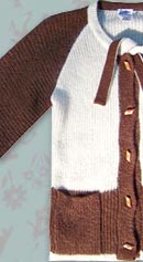 mohair bulky vintage 70s toggle cardigan
