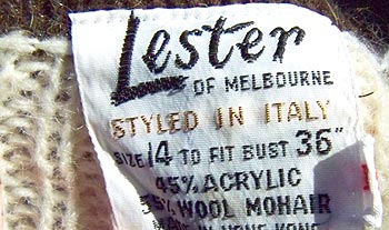 vintage 70s Lester label