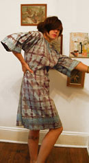 vintage ethnic batik caftan tunic