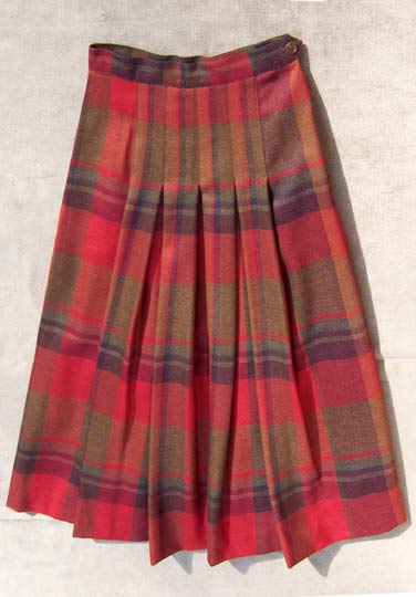 vintage 80s Perry Ellis tartan skirt