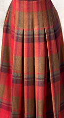 sunset in the winter forest vintage 80s Perry Ellis tartan plaid skirt