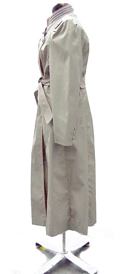vintage 70s skinny belted raincoat