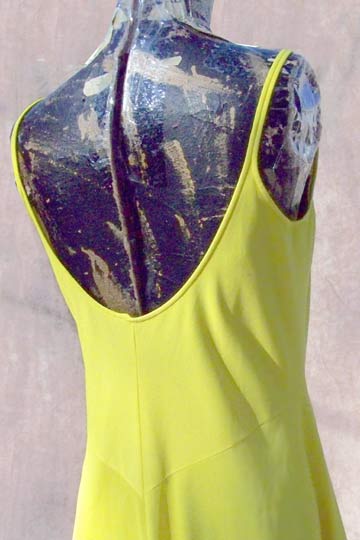 vintage 70s yellow olga nightgown