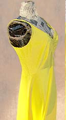 burn, baby, burn vintage 70s yellow olga nightgown