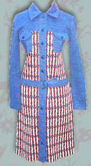 soldiers & bullet ends vintage 60's dress