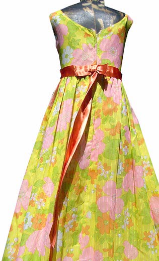 70s floral maxi gown