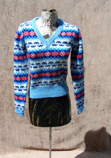 vintage 80s novelty snowflake sweater