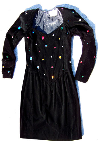 vintage 80s Chetta B jeweled dress