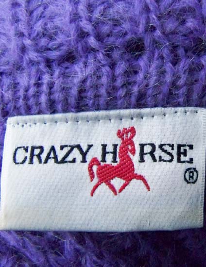 vintage 80s Crazy Horse label