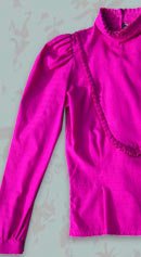in the pink vintage 80s pink ruffle top