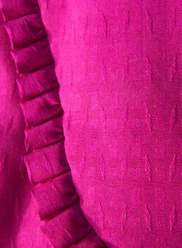 vintage 80s pink ruffled top