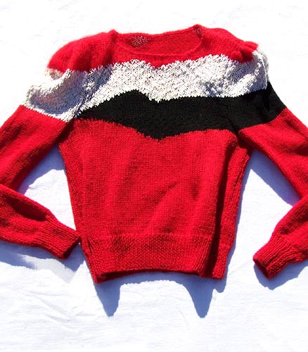 vintvintage 80s colorblock sweaterage