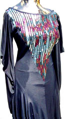 vintage 80s sequin xanadu dress