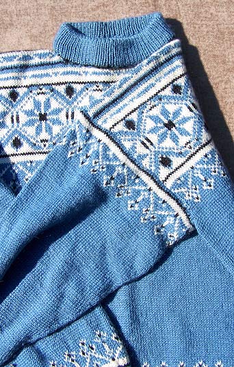 vintage patterned wool ski sweater