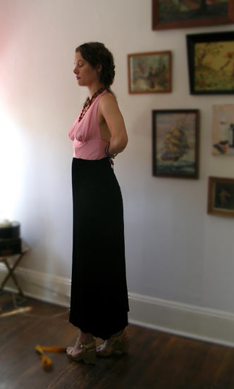 vintage 90s pink velvet prom gown