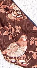 vintage 30s Chaney Cravats moire quail-print tie