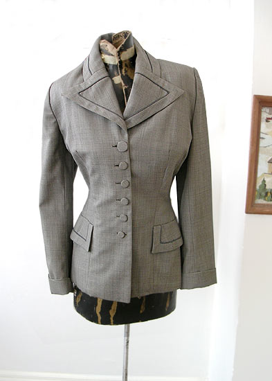 vintage 40s swing peplum jacket