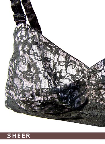 40s 50s black lace bullet bra