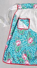 vintage 40s-50s sheer floral apron