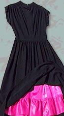 vintage 30s black rayon dress