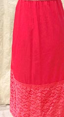 vintage 50s red nylon half-slip