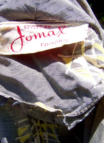 vintage 40s-50s Jomax label