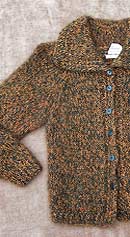 caramel fluff vintage 50s Italy mohair cardigan
