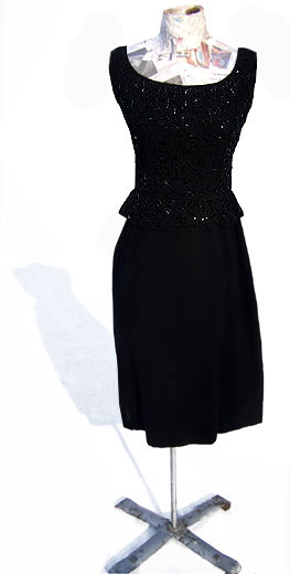 vintage 50s beaded audrey dress