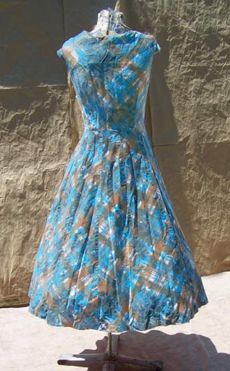 vintage late 40s new look cotton dress