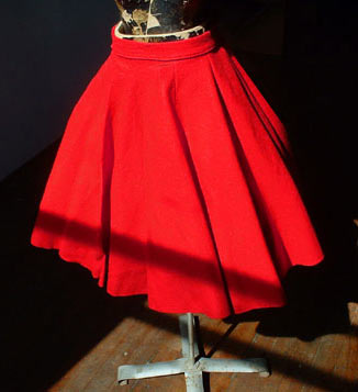 vintage 50s wool felt circle skirt