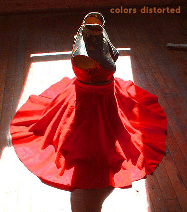 vintage 50s red poodle skirt