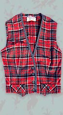 vintage 50s tartan vest