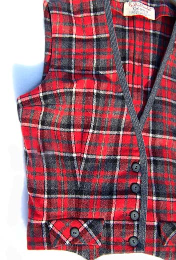 vintage 50s tartan top